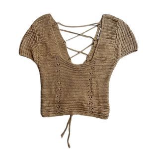 Summer Casual Crochet Top Size Large